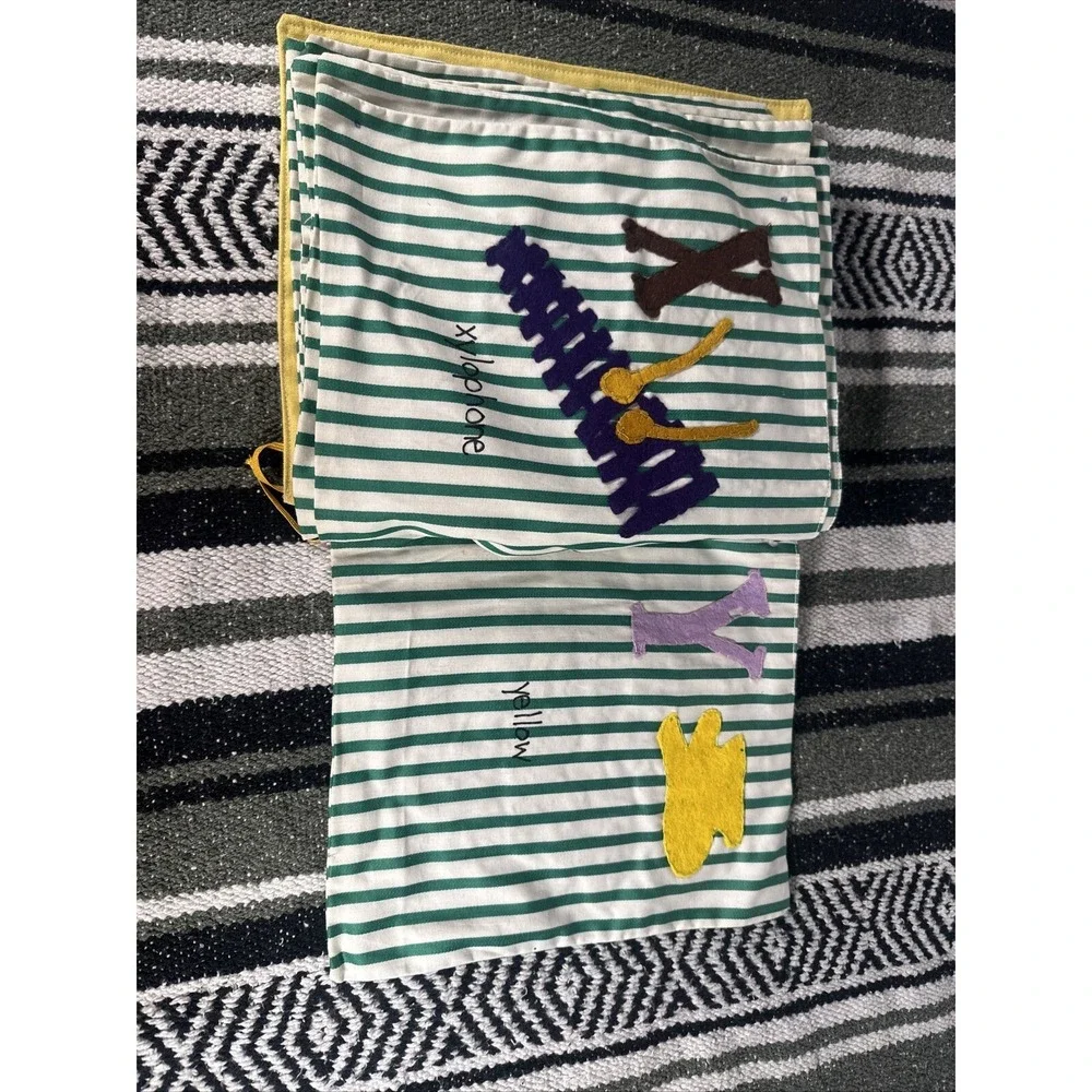 Vintage Gender Neutral‎ Handmade Fabric Quilted Sewn ABC Book for Toddler Child